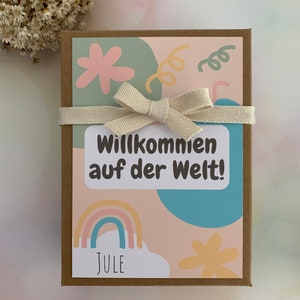 Geschenkverpackung zur Geburt personalisiert mit Namen