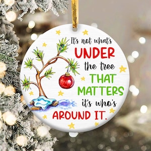 It's not What's Under the Tree Ornament Png, Round Christmas Ornament, PNG Instant Download, Xmas Ornament Sublimation Designs Downloads