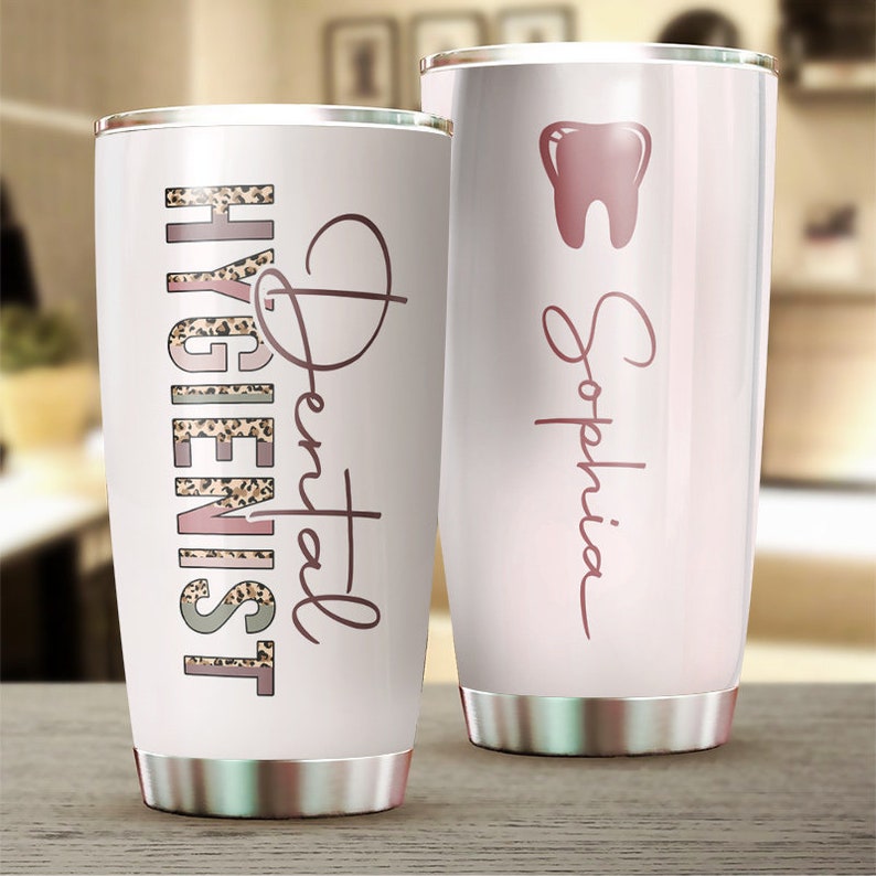 Dental Hygiene Custom Tumbler, 20oz Tumbler With Lid and Straw, Custom
