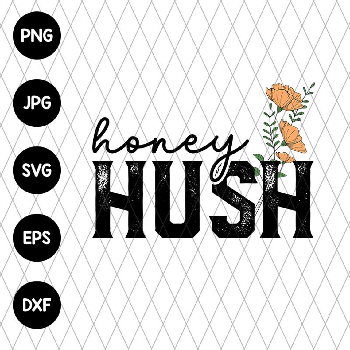 Honey Hush Svg File, Svg Files for Cricut, 24oz Venti Cold Cup Design