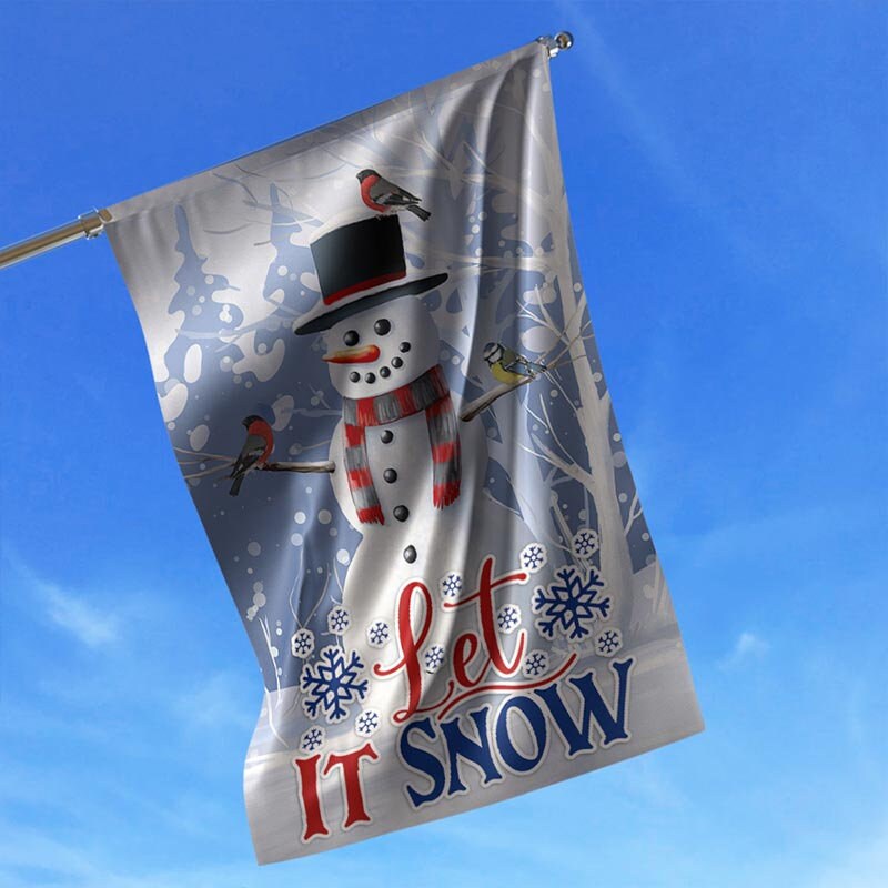 Discover Christmas Let It Snow House Flags