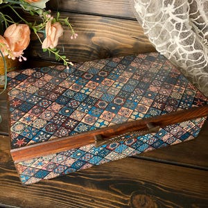 Teebox aus Holz mit 8 Fächern, rustikale Teebeutel-Organizer, Teekiste, Schmuckbox aus Holz, Geschenk für sie