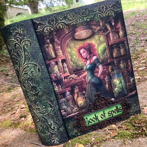 Magic spell box, Witchcraft book box, Fantasy box, Witch Jewelry box, Hollow Magic Book, Mystical Fairy Jewelry Box, Fairy lover gift