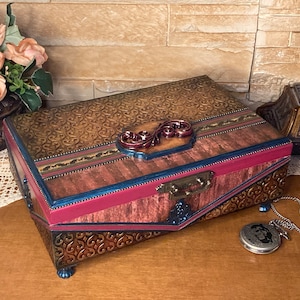 Watch Box for Men, Mens Jewelry box, Jewelry Organizer, Watch Storage Box, Watch holder, Gift for him, Christmas gift, Keepsake box