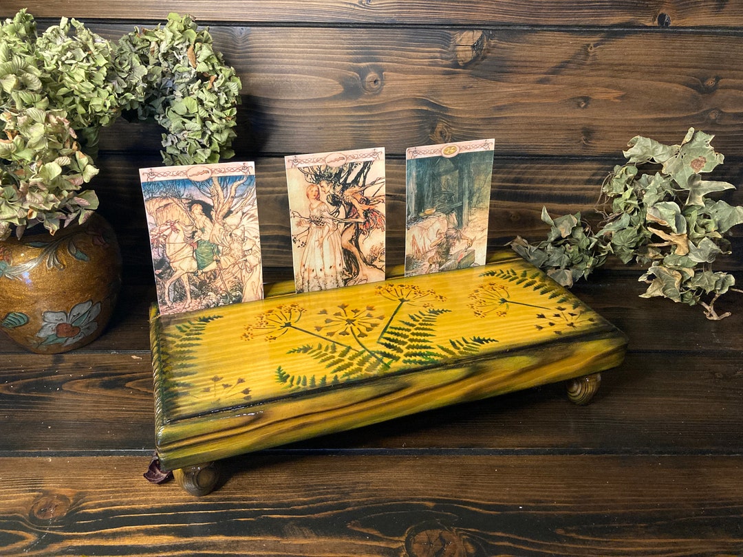 Tarot Card Holder, Tarot Card Altar, Oracle Card Display, Wooden Tarot