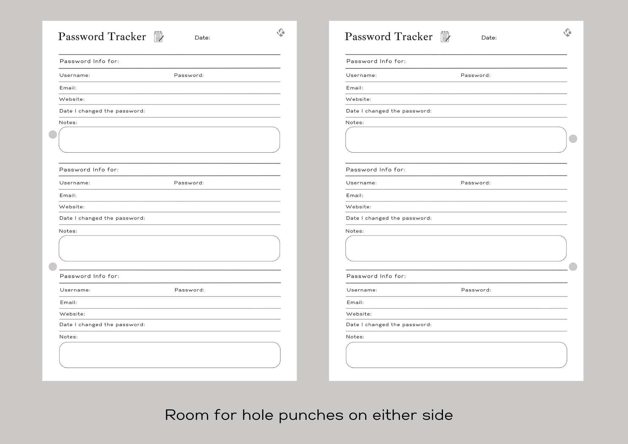 Password Protection Reminders Password Tracker, Password Reminder, Tracker for My Passwords ...