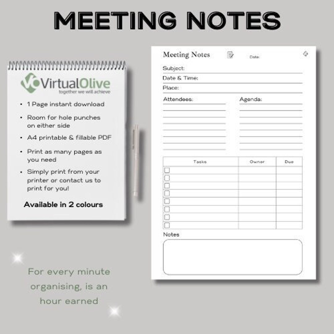 Work Huddle Notes Meeting Notes, Work Notes, Taking Minutes, Organiser for My Meeting ...