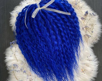 Custom voluminous blue ombre dreads