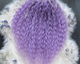 Lavender volume curly dreadlocks, kanekalon curls, Curly dreads, Set of curly dreadlocks, synthetic hair extensions, fake locks, Faux dreads