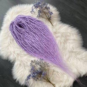 Violet textured volume de dreadlocks, summer hair, synthetic hair, DE dreads, bumpy dreadlocks, hair accessories, crochet locks, lilac