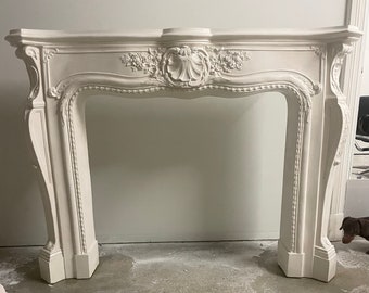 Decorative fireplace mantels, cast in a stone composite.  Mantel piece can be in gloss or matt finish.