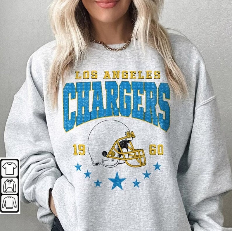 Vintage Outfit Vintage Los Angeles Football Vintage Sweatshirt, Chargers Crewneck Retro Shirt, Gift For Fan Los Angeles Football By Ableautism