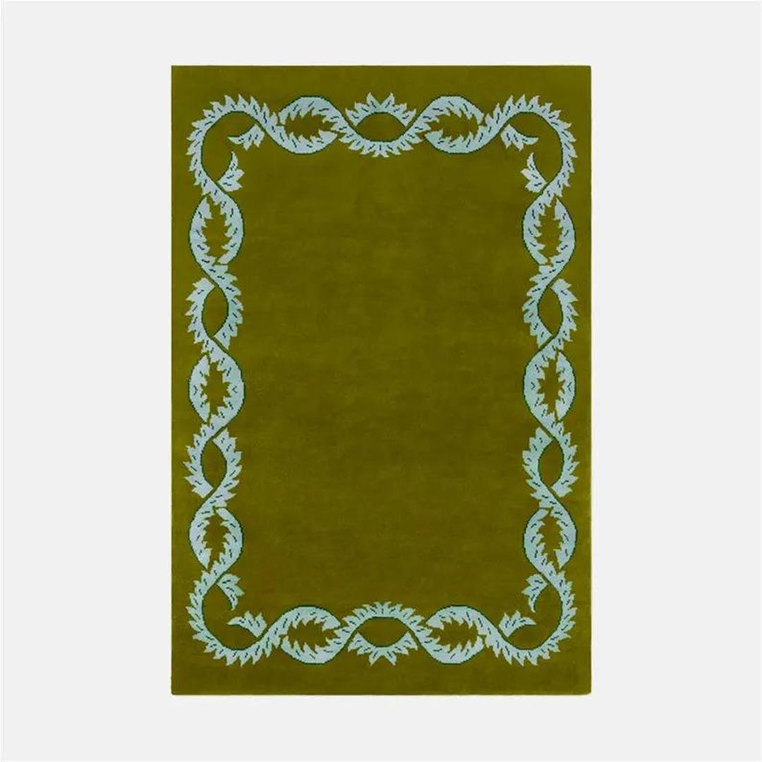 Roseate Overlap Area Rug for Living Room , Bedroom , Contemporary ...