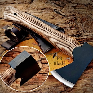 Hand-Forged 5160 steel 11&quot; mini Trekking / Camping Hatchet Axe / Gift for men&#39;s / Personalized Gift/ Easter Gift, & + Get 1 FREE Easter GIFT