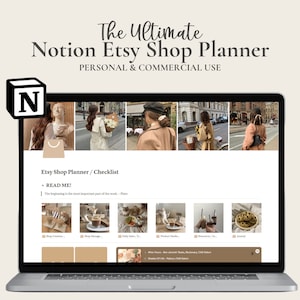 PLR Notion Etsy Shop Planner | Etsy Seller Planner | Notion Template | Business Dashboard | Small Business Organizer | Etsy Shop Plan