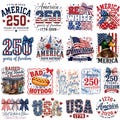 America 250th Anniversary PNG Bundle | 1776-2026 Designs | Fourth of July PNG | America's Birthday Pngs | 4th of July Png Designs