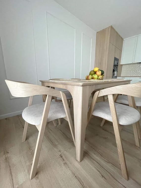 Lot de 2 Chaises de Salle a Manger Scandinave en Bois Massif Marron VITORIA - Chaise Pas Cher