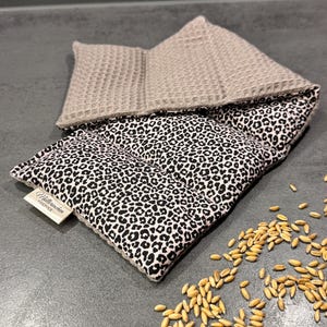 Cuscino di grano / Leo rosé / Cuscino termico / Farro biologico / Piqué a nido d'ape / Lavanda / Cotone / Dimensioni variabili / Casa / Decorazione / Accogliente / Regalo