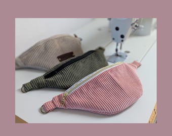 Crossbody Bag- Kids Corduroy Bum Bag – Custom Name, Bauchtasche für Kinder