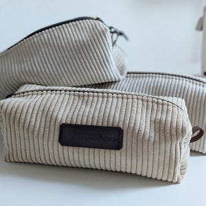Federmäppchen | Stricknadeletui mit Reißverschluß | Multifunktionales Etui aus Cord  | Stifte & mehr