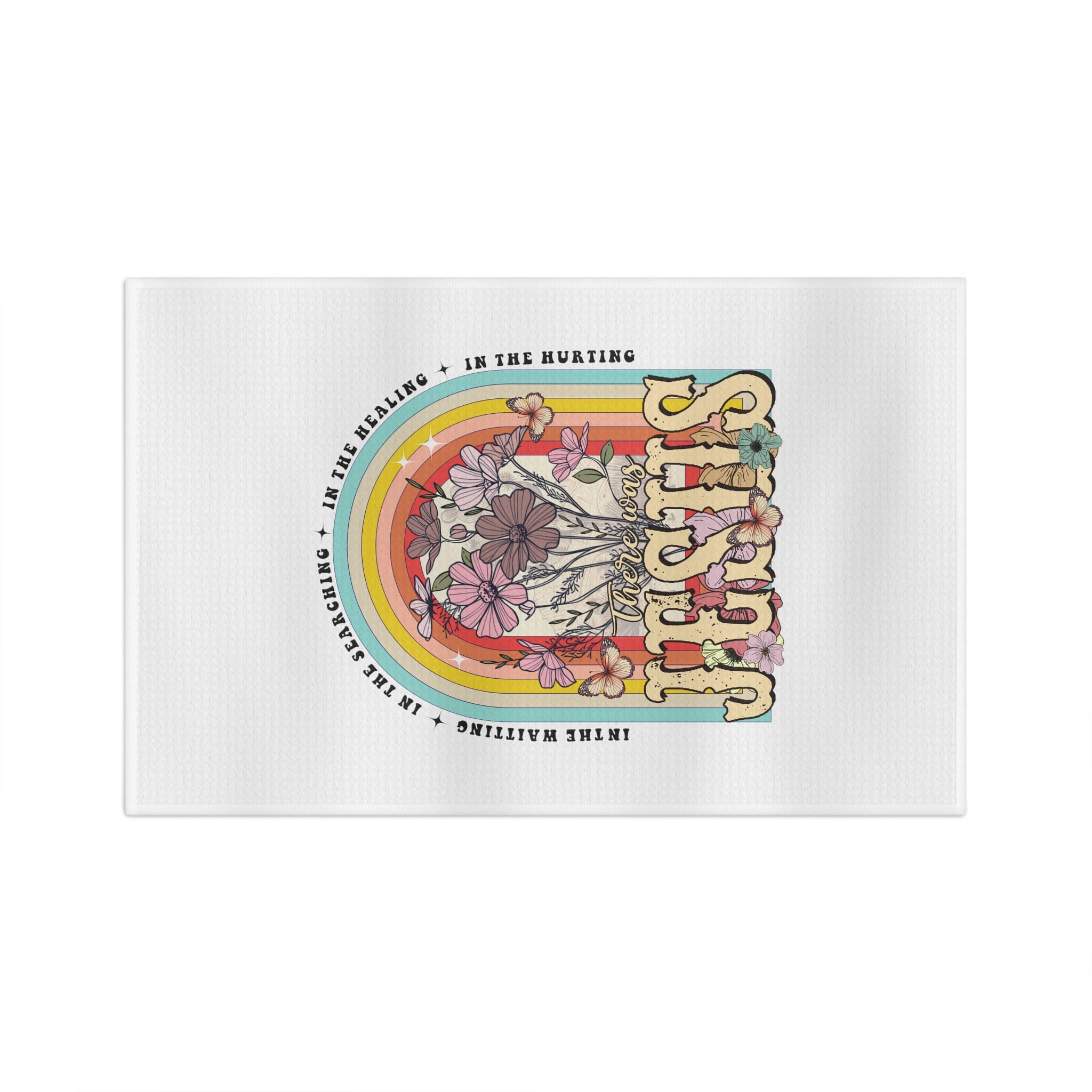 There Was Jesus Soft Tea Towel | Housewarming Gift for Friends Family ...