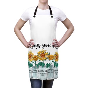 God Says You Are Lovely Cooking Apron | Custom Cooking Apron Christian Apparel | Faith Apron Chef Gift for Him | Cooking Outfit Gift for Her