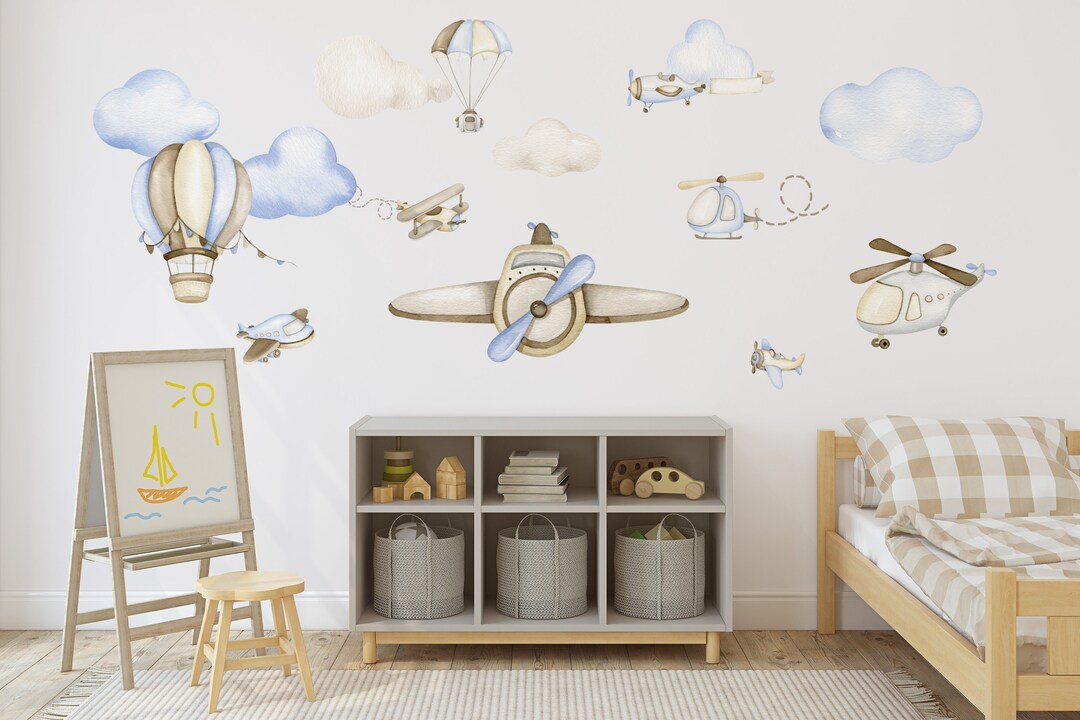 Airplanes Children's Room Wall Decal, Children's Room Wall Stickers — free download
