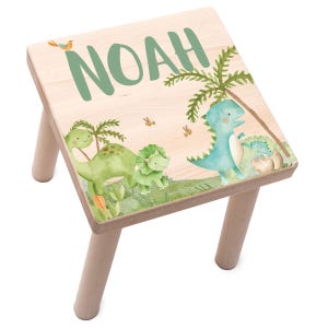 Personalized children&#39;s stool with name | Children&#39;s chair Dino, Babydino, Trex | Birthday gift | Wooden stool children | Wood