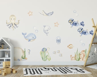 GRAZDesign Personalisiertes Wandtattoo Nilpferd Mit Namen – 30x30 Cm Für Kinderzimmer