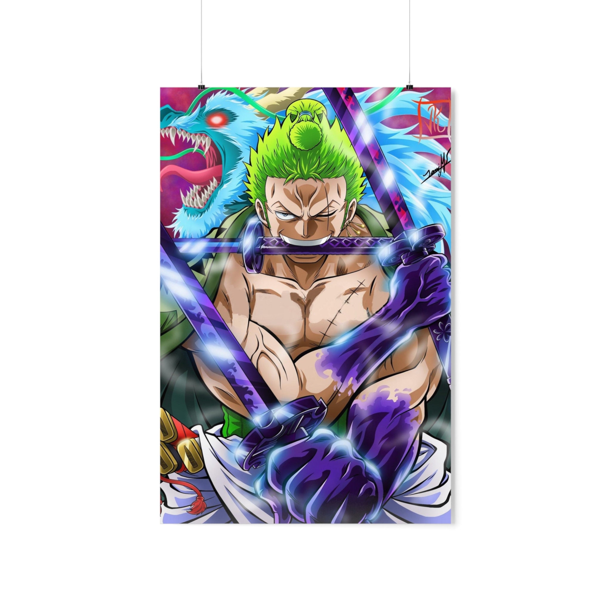 zoro one piece Poster by Marlow31