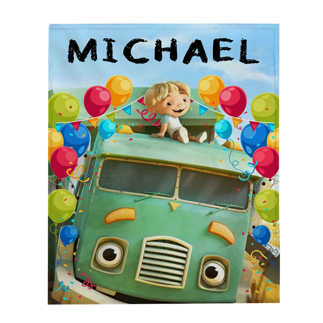 Custom Trash Truck Blanket Trash Truck Velveteen Blanket Etsy