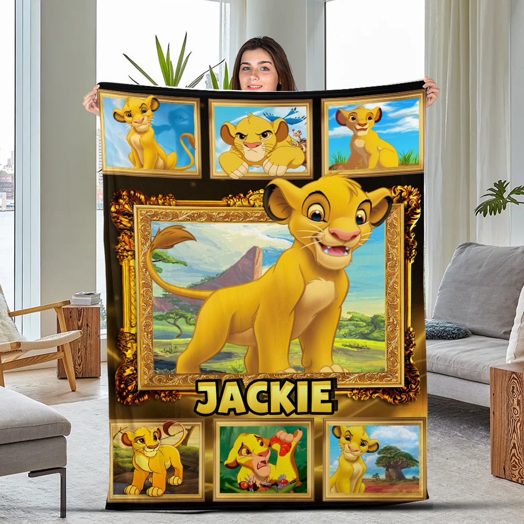 Simba Lion King Fleece Blanket Lion King Throw Blanket for Etsy