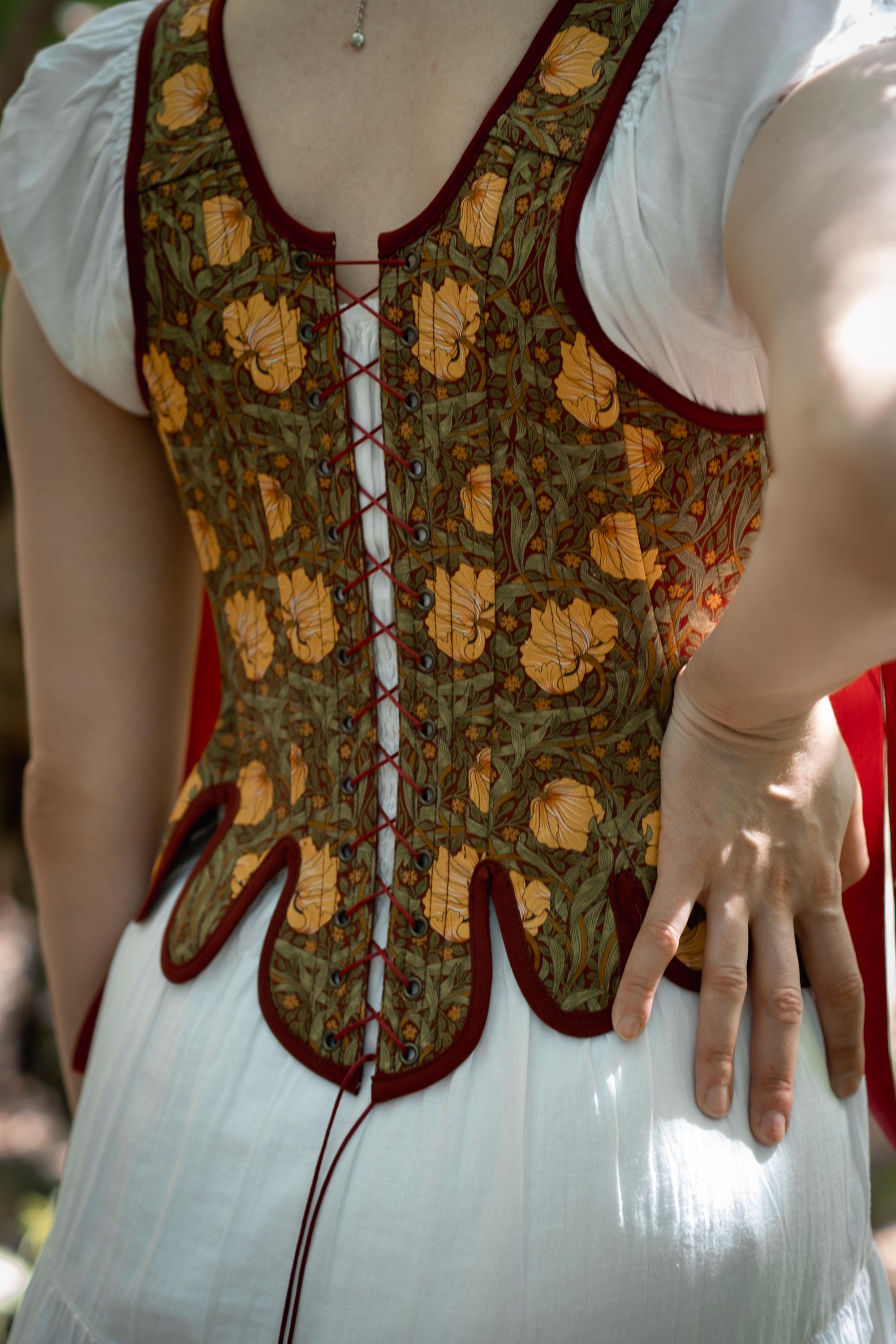 Mieder Renaissance Reversibel Historisches 18 Jahrhundert | Blumen William Morris ...