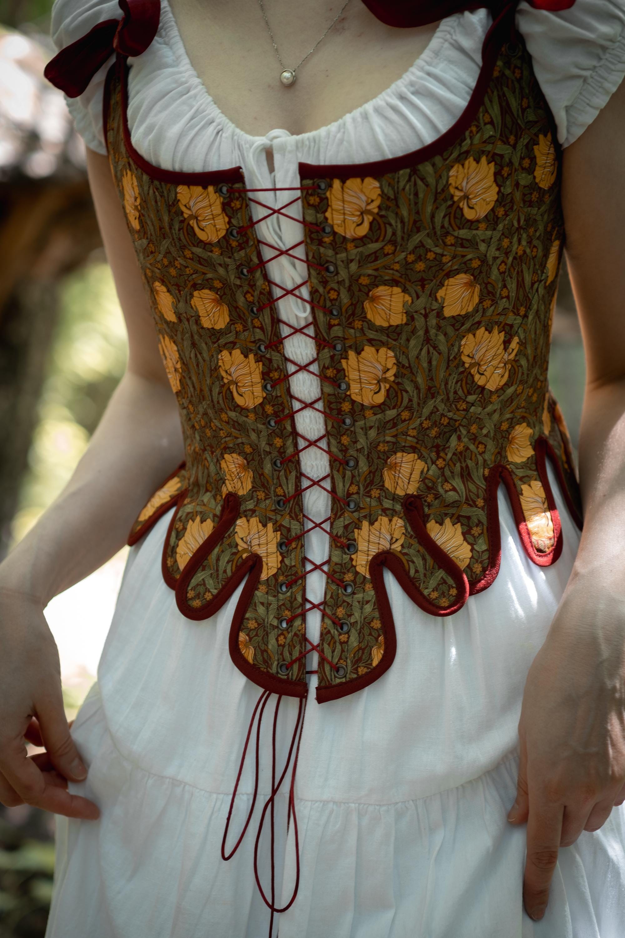 Mieder Renaissance Reversibel Historisches 18 Jahrhundert | Blumen William Morris ...