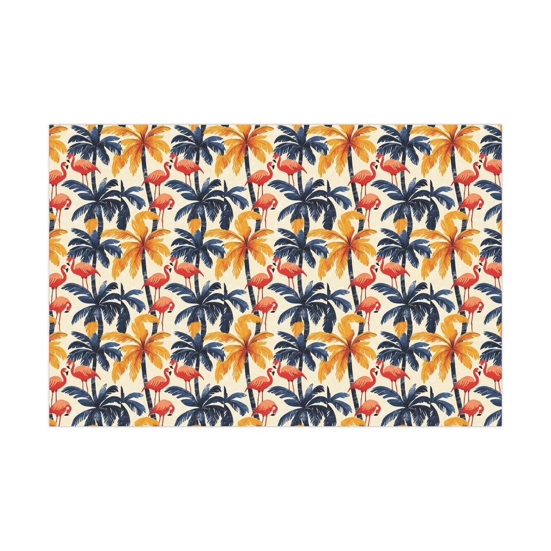 Gift Wrap Sheets - Tropical Palm Tree Original Art Print - Wrapping ...