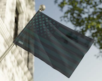 Schwarze US-Flagge: Protest-Wohndekoration – Flagge der amerikanischen Nation, die sich nicht geschlagen gibt