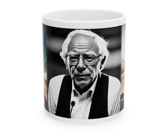 Bernie Sanders Three Graphic Print Ceramic Mug | 11oz 15oz
