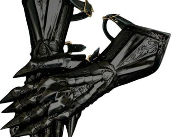 Handmade Nazgul Spiked Steel Gauntlets | Gothic Knight Armor Gloves, LARP Cosplay