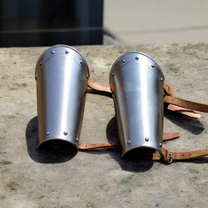 Medieval steel Vambraces, steel bracers best for gifts