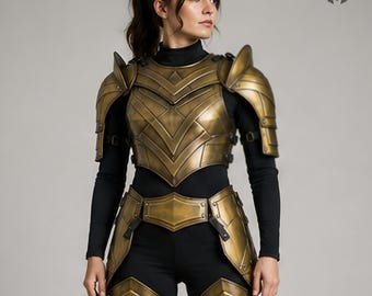 Women's Medieval Steel Armor Set, Female Knight Breastplate Armor, Fantasy Warrior Costume, LARP Cosplay Armor, Renaissance Costume