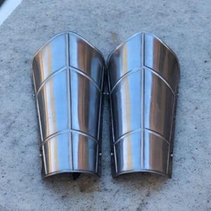 Medieval Steel Greaves Armor – Leg Guard for LARP, Costume & Reenactment | Handmade Shin Protector&quot;