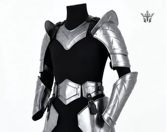 Lady Steel Cosplay Armor Ensemble d'armures elfes médiévales Costume de guerrier fantastique Renaissance femme Armure de chevalier GN tenue cadeau fait main personnalisé