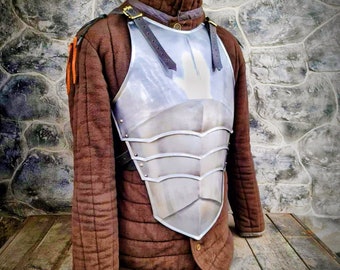 Medieval Fantasy body armor, cosplay chest, steel cuirass, fantasy ren faire, viking larp costume