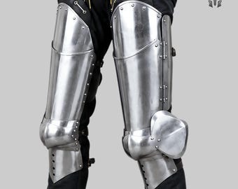 Steel Knight Cuisse Poleyn Leg Armor Set | Medieval Thigh Knee Protection
