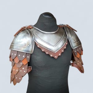 Viking Shoulder Armor | Medieval Warrior Costume Pauldrons | LARP Cosplay Armor | Norse Battel Gear | Handmade Viking Armor Set