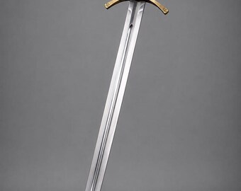 Handmade Templar Long Sword, Steel Crusader Replica, Medieval Knights Cosplay