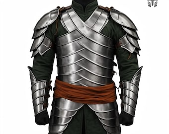 Conjunto de armadura medieval de placas, armadura de caballero de acero hecha a mano, traje de armadura de cuerpo completo, disfraz para LARP, armadura gótica, atuendo de caballero para cosplay, recreación histórica.