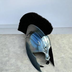 Medieval Troy Armor Helmet | Medieval Knight Crusader Greek Helmet | Knight Costume Viking Helmet SCA LARP Cosplay Helmet Best For Gift
