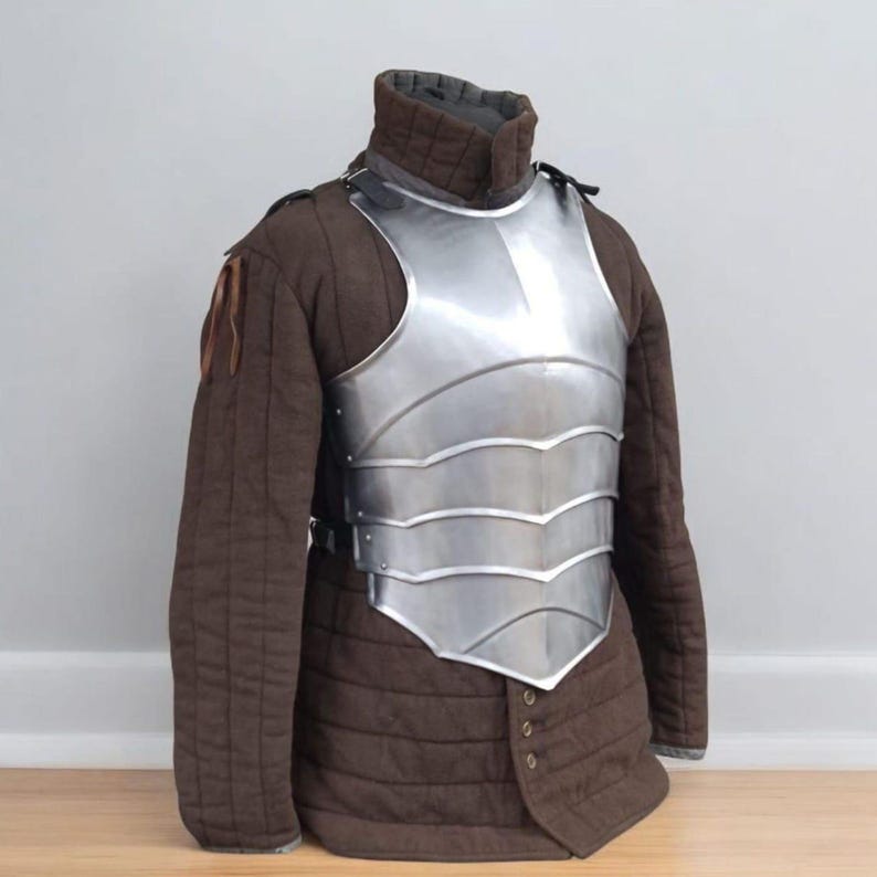 Handmade 18 Gauge Steel Cuirass & Shoulder Armor: Medieval LARP Cosplay ...