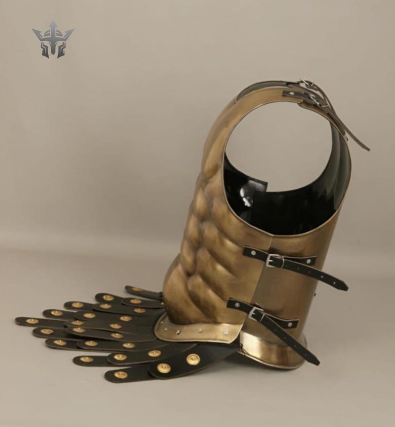 Roman Gladiator Armor Set, Spartan Helmet, Muscle Cuirass, Pauldrons, M ...